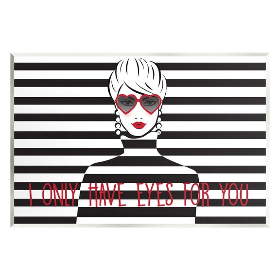 Stupell Industries Only Eyes For You Typography Painting Unframed Art Print Wall Art, 15 x 10