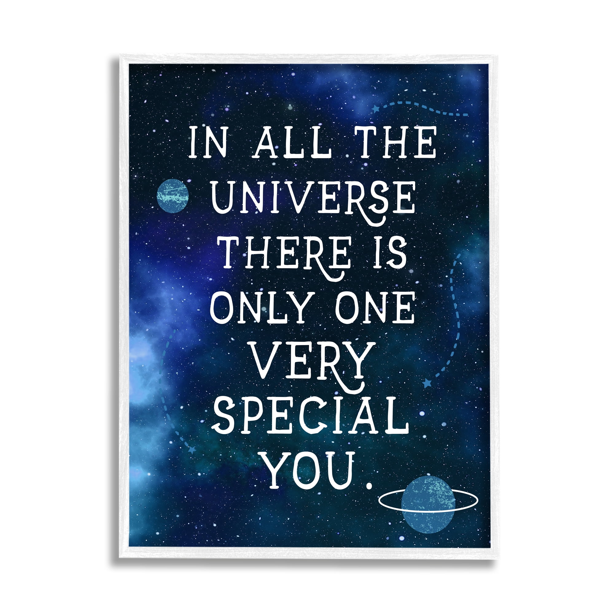 Stupell Industries Only One Very Special You Phrase Blue Universe ...