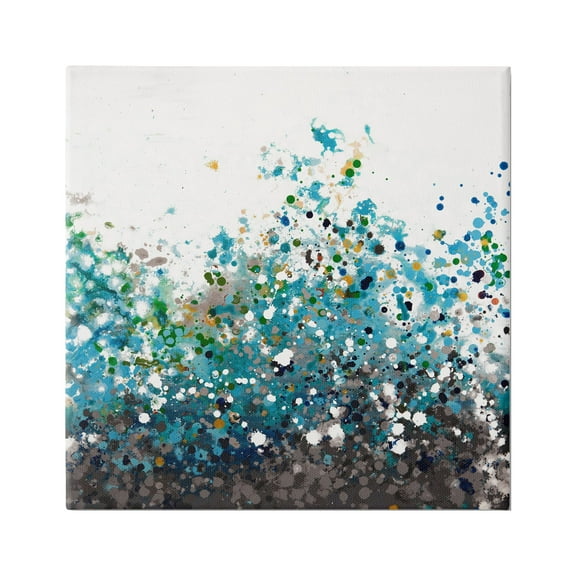 Stupell Industries Opaque Speckled Blue Abstract Paint Splatter Painting Gallery Wrapped Canvas Print Wall Art, Design by Hilary Winfield