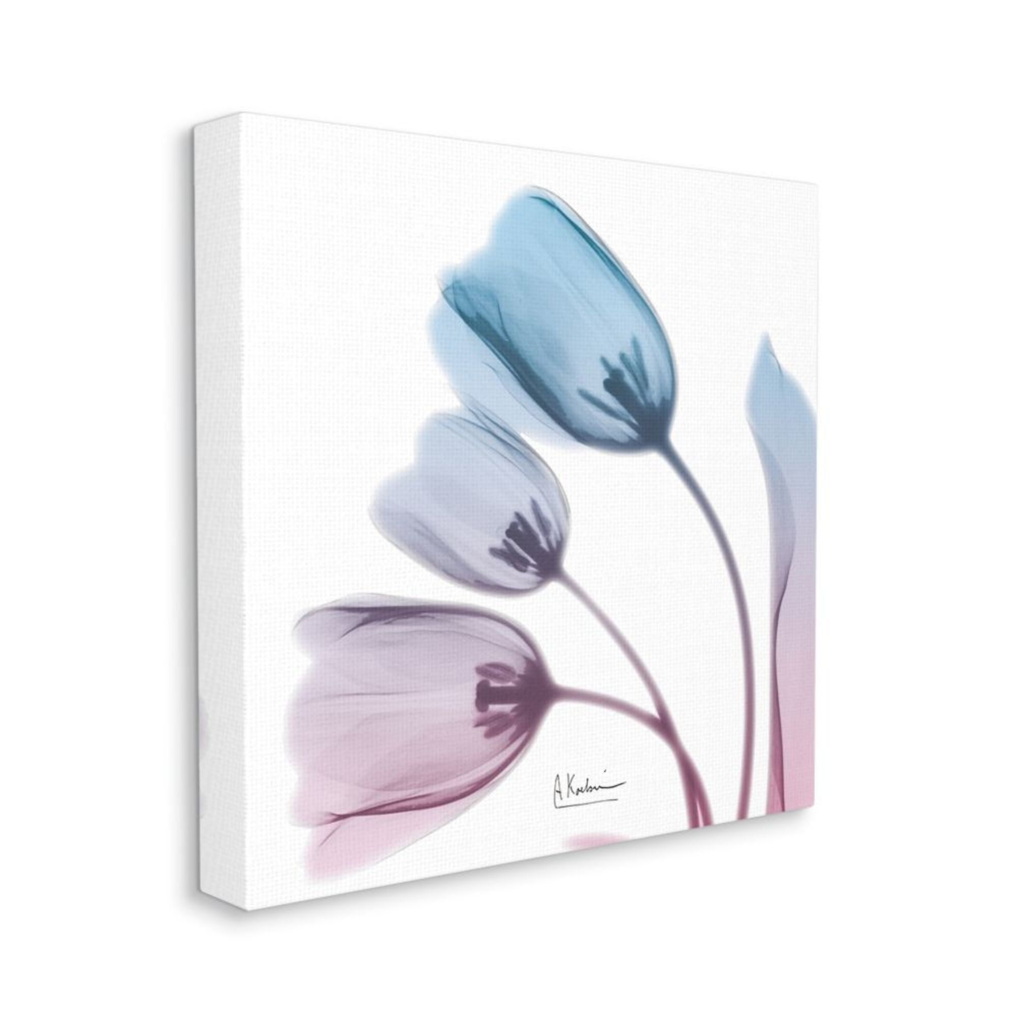 Stupell Industries Opaque Tulip Silhouette Blue Pink Photograph Design by Albert Koetsier, 36" x 36"