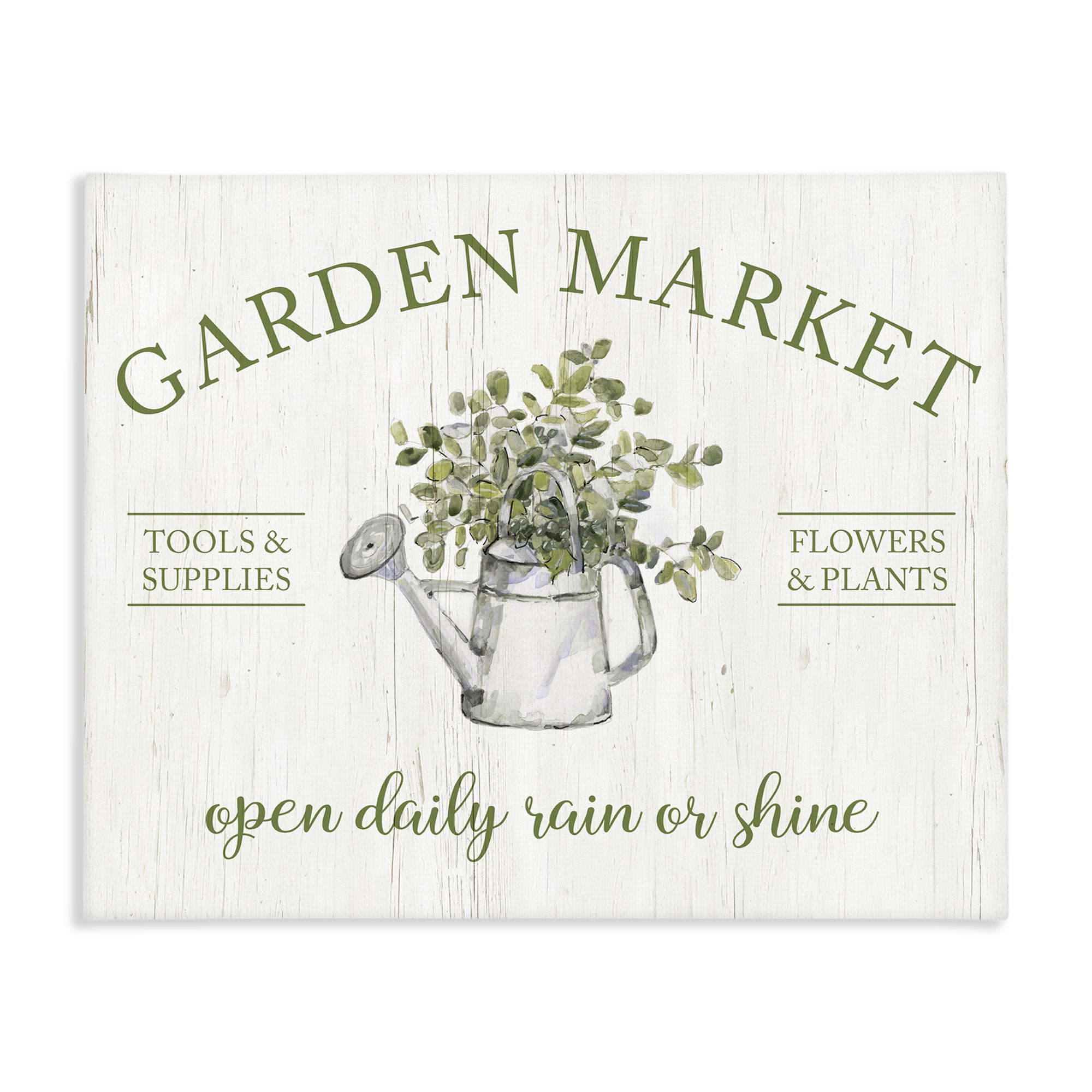 Stupell Industries Open Daily Garden Market Canvas Wall Art, design by Sally Swatland