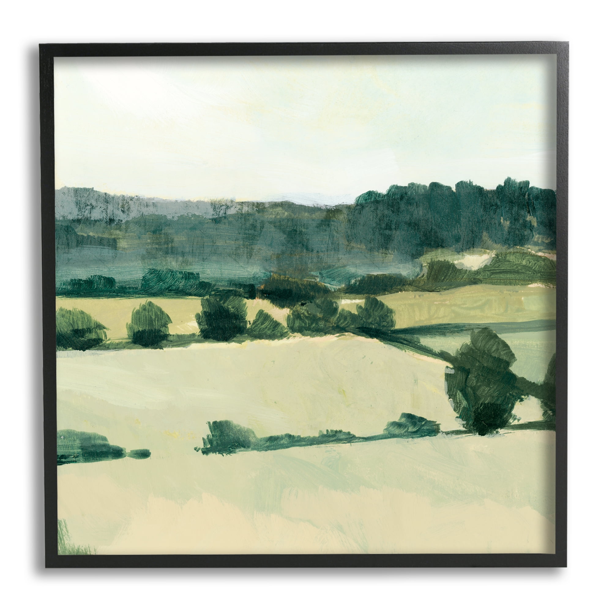 Stupell Industries Open Green Farm Fields Abstract Country Tree Landscape, 24 x 24, Design by Victoria Barnes