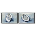 thumbnail image 1 of Stupell Industries Open Oyster Mollusk Shells Nautical & Beach Painting Black Floater Framed Canvas Art Print Wall Art, 25 x 17, Set of 2, 1 of 10