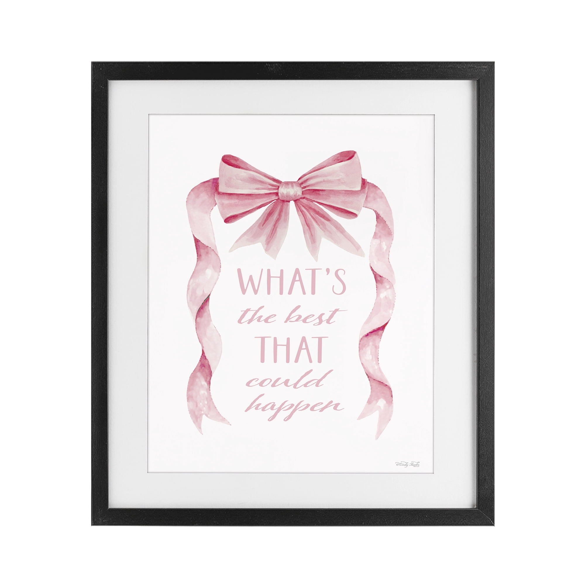 Stupell Industries Optimistic Best That Could Happen Black Framed Print Under Glass, design by Cindy Jacobs