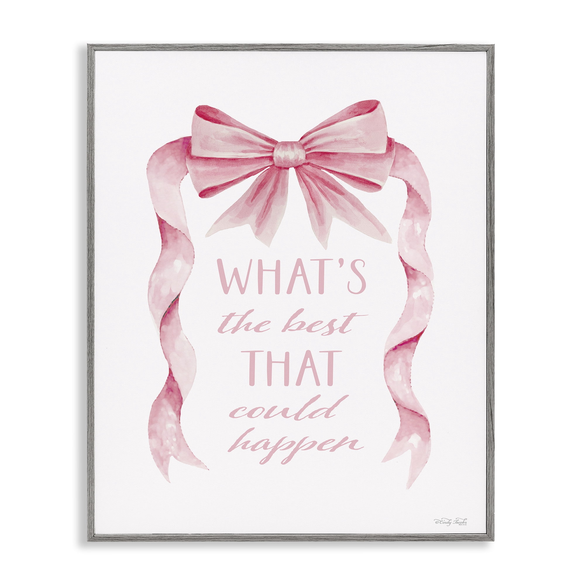 Stupell Industries Optimistic Best That Could Happen Gray Framed Giclee Art, design by Cindy Jacobs