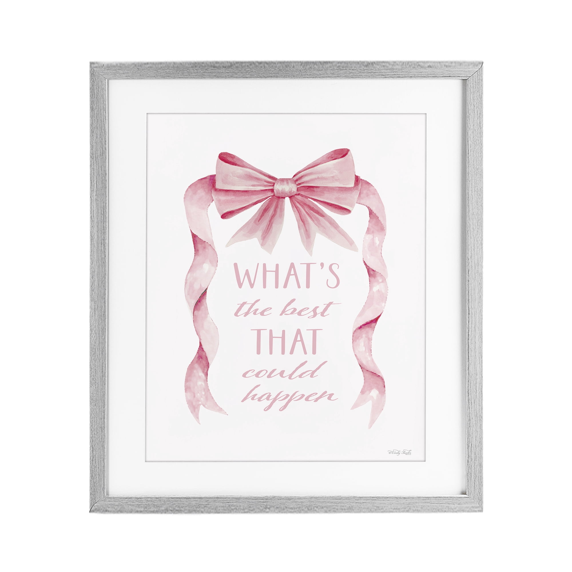Stupell Industries Optimistic Best That Could Happen Gray Framed Print Under Glass, design by Cindy Jacobs