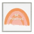 thumbnail image 1 of Stupell Industries Orange Be Positive Text & Numbers Painting Gray Framed Art Print Wall Art, 12 x 12, 1 of 2