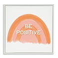thumbnail image 1 of Stupell Industries Orange Be Positive Text & Numbers Painting White Framed Art Print Wall Art, 12 x 12, 1 of 2