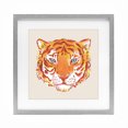 thumbnail image 1 of Stupell Industries Eclectic Orange Boho Tiger Face Gray Framed Print Under Glass, 16 x 16, by Karolina Sato, 1 of 8