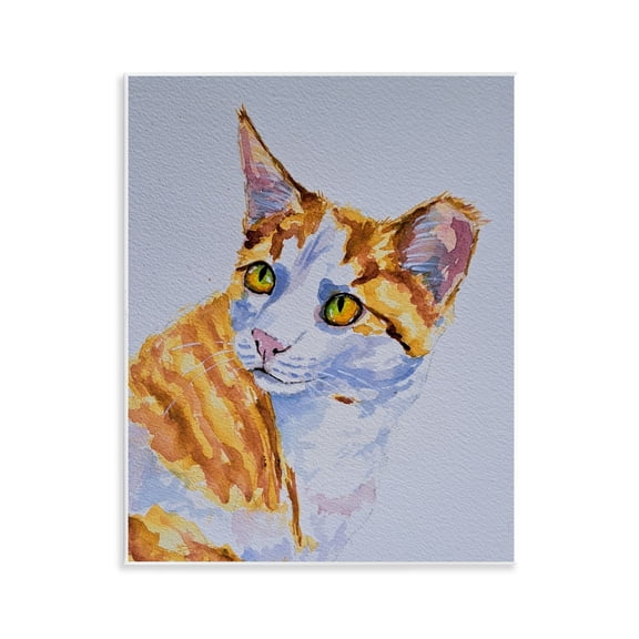 Orange Cat Expression Wall Plaque Art, 11 x 14, Made In USA