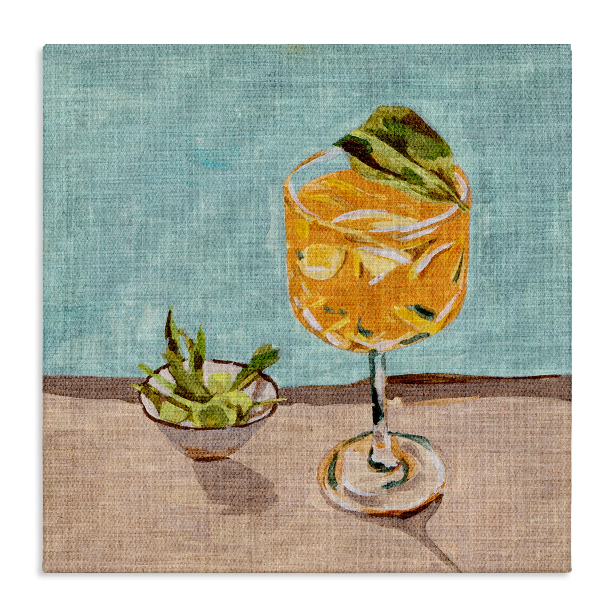 Stupell Industries Orange Cocktails Still Life Food & Beverage Painting Wrapped Canvas Art Print Wall Art, 24 x 24