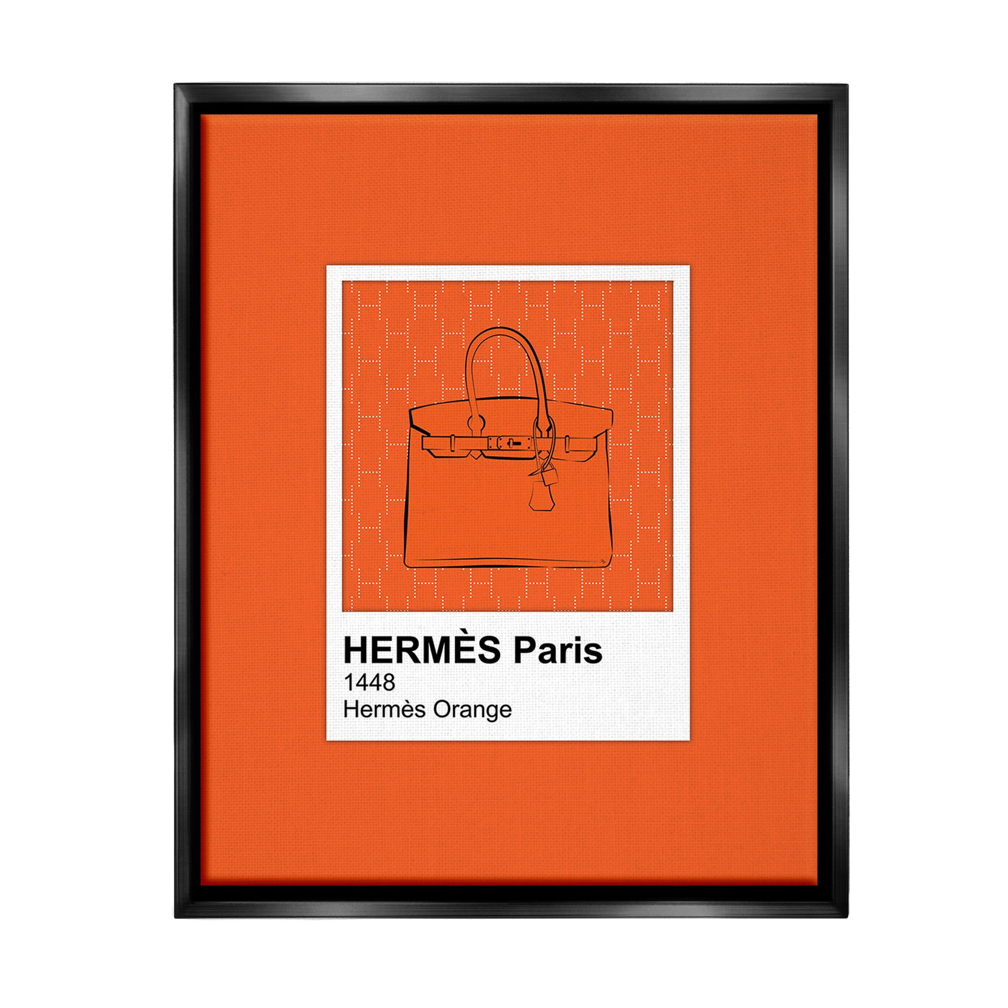 Stupell Industries Orange Fashion Hue Beauty & Fashion Painting Black Floater Framed Canvas Art Print Wall Art, 17 x 21