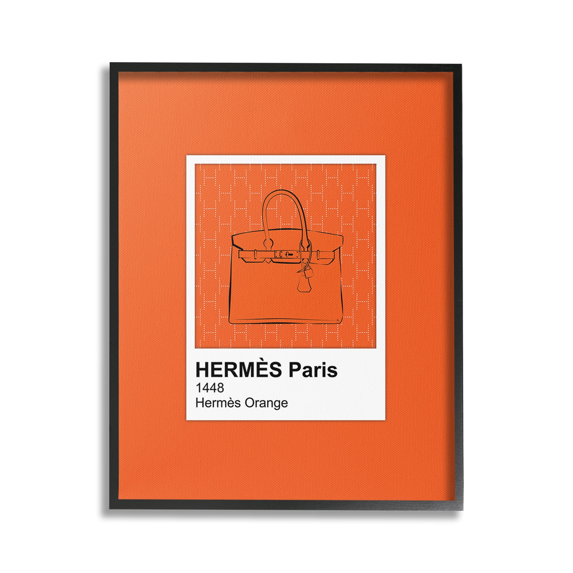 Stupell Industries Orange Fashion Hue Beauty & Fashion Painting Black Framed Art Print Wall Art, 16 x 20