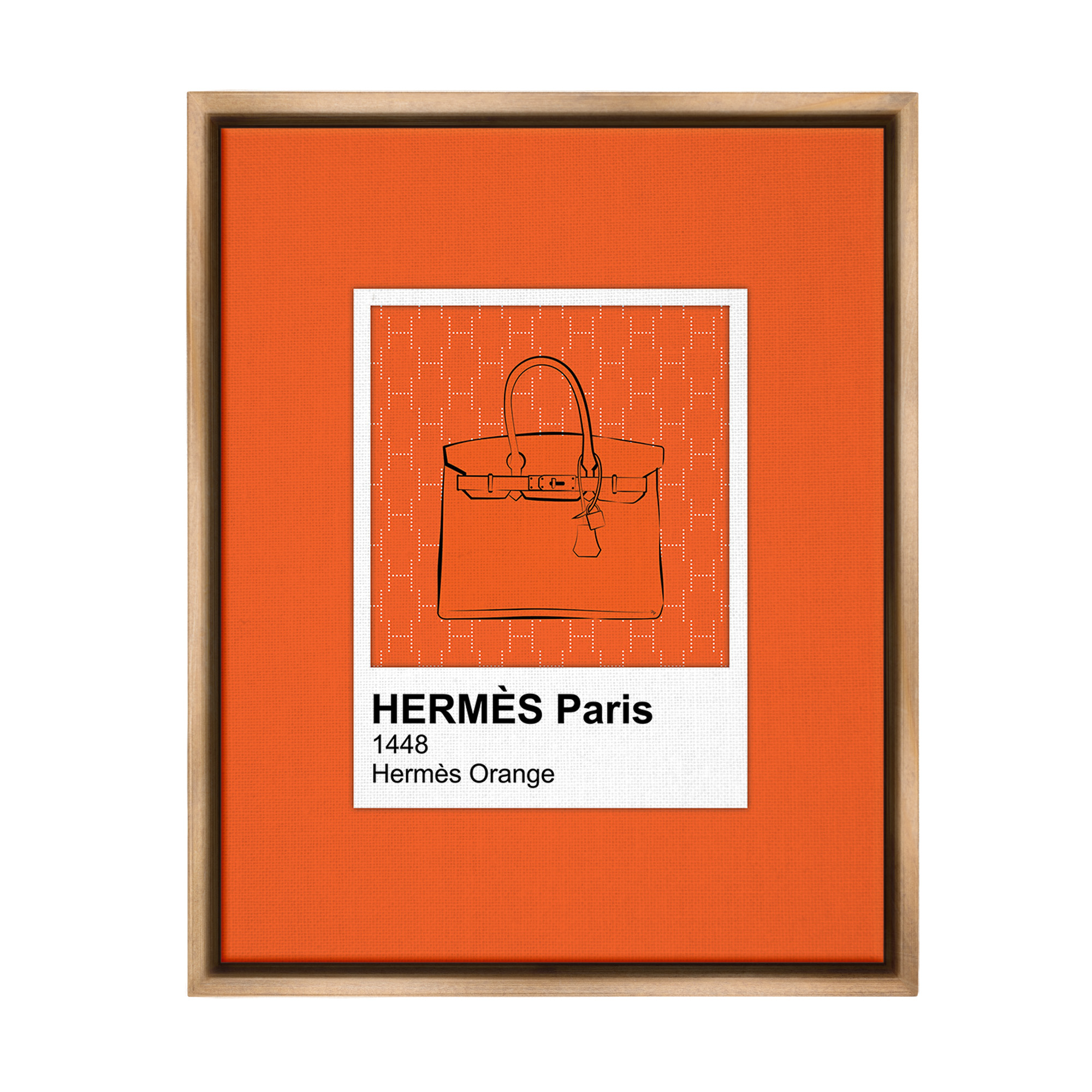 Stupell Industries Orange Fashion Hue Beauty & Fashion Painting Brown Floater Framed Canvas Art Print Wall Art, 17 x 21