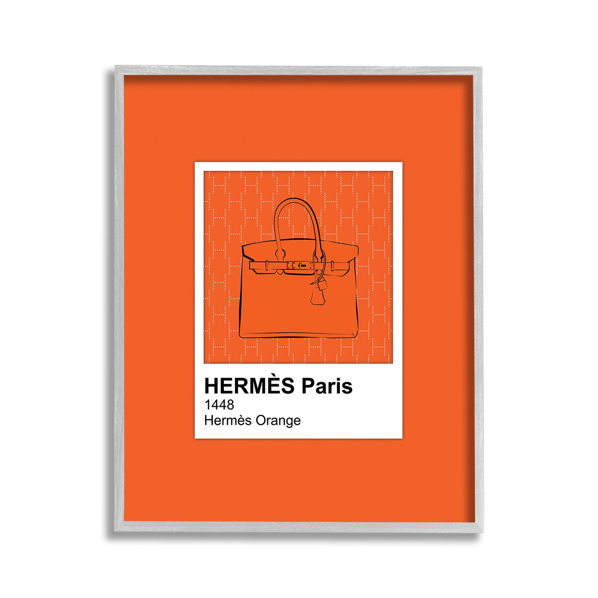 Stupell Industries Orange Fashion Hue Beauty & Fashion Painting Gray Framed Art Print Wall Art, 11 x 14