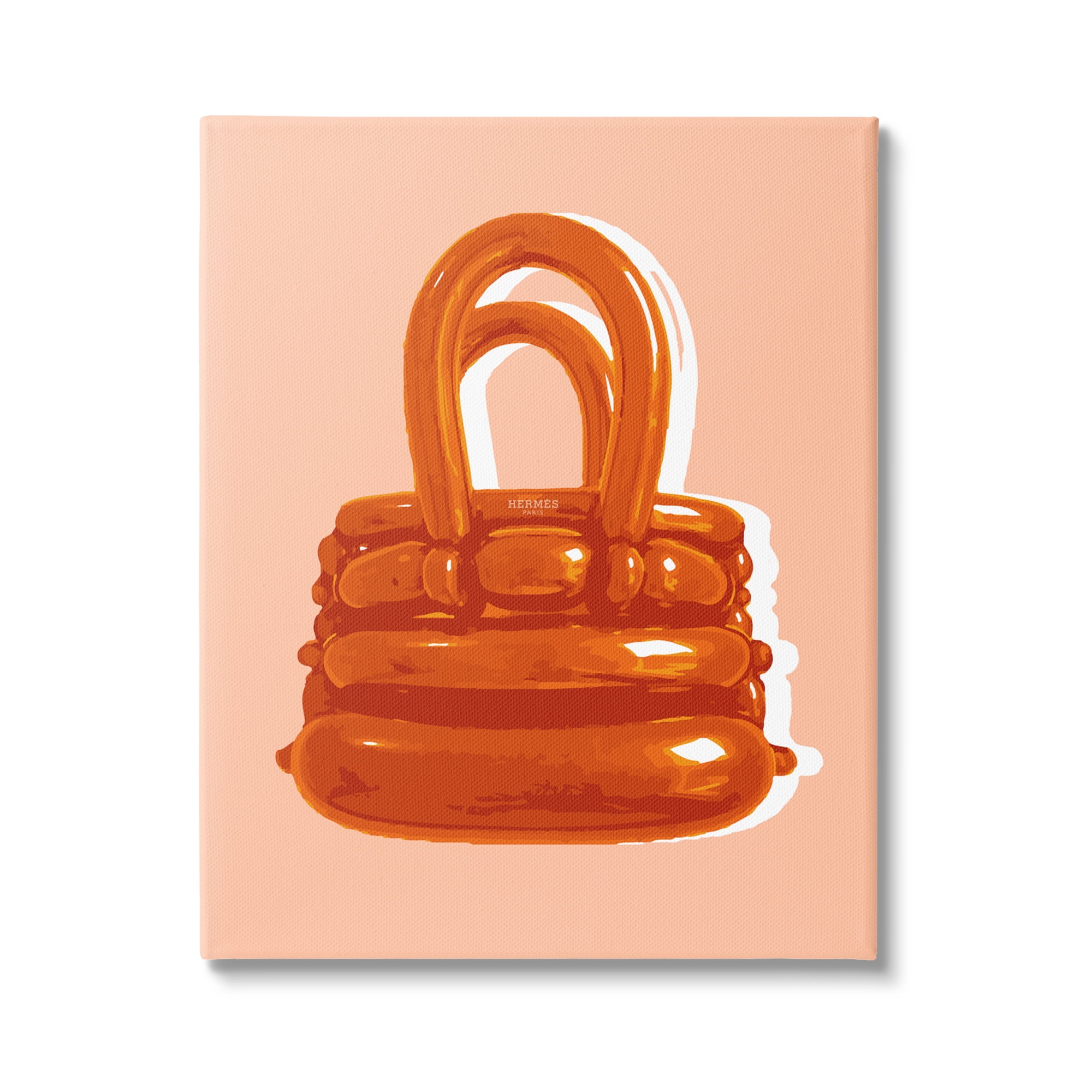 Stupell Industries Orange Modern Purse Abstract Painting Gallery Wrapped Canvas Print Wall Art, 16 x 20