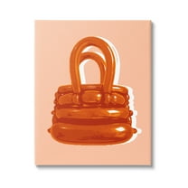 Stupell Industries Orange Modern Purse Abstract Painting Gallery Wrapped Canvas Print Wall Art, 16 x 20