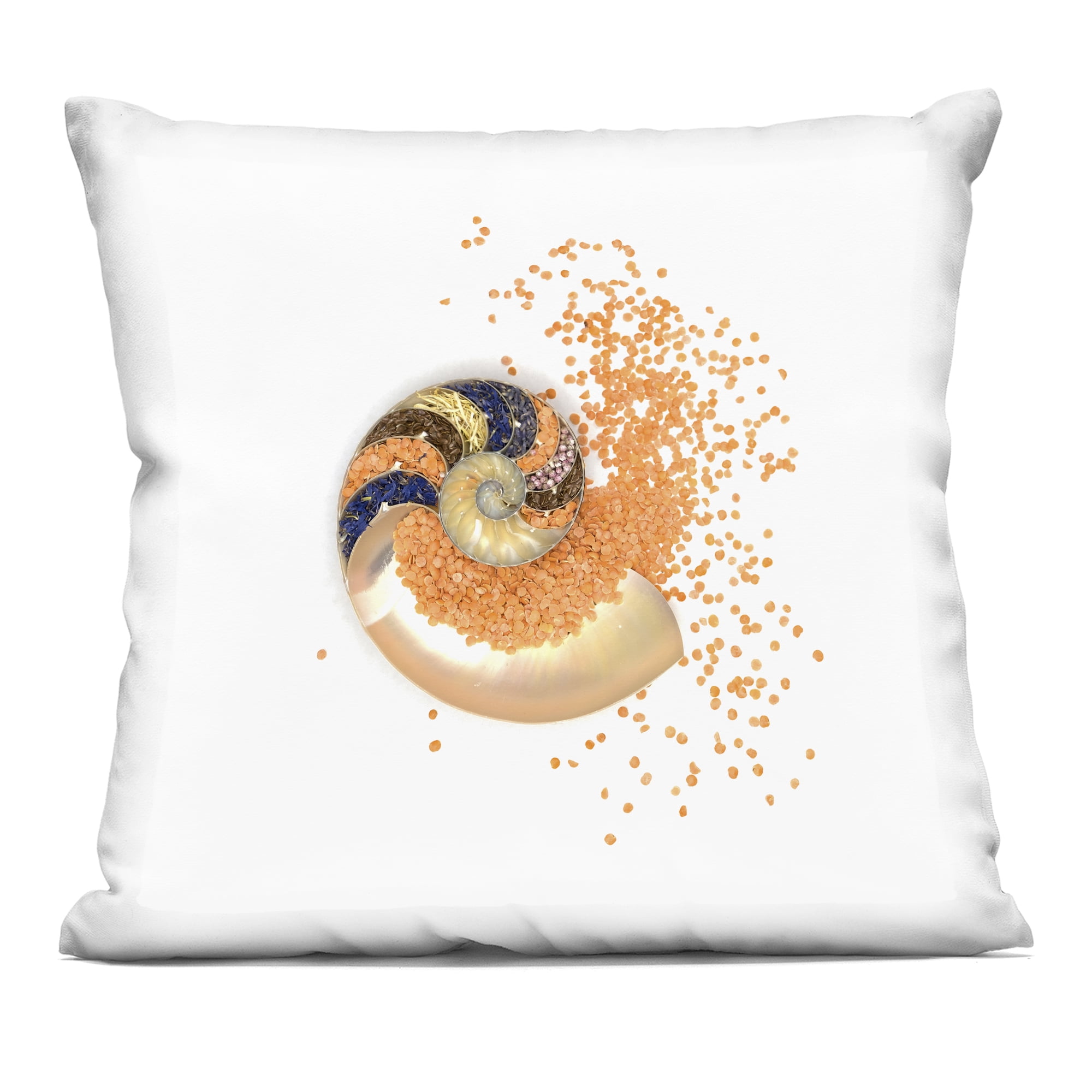 Stupell Industries Orange Nautilus Spiral Decorative Printed Throw Pillow, design by Beth Adoette, 18 x 7 x 18