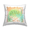 thumbnail image 1 of Stupell Industries Orange Seashell Beach Coral Square Decorative Printed Throw Pillow, 18 x 18, 1 of 6