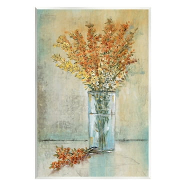 Stupell Industries Orange Sprigs in Vase Botanical & Floral Painting Unframed Art Print Wall Art, 10 x 15