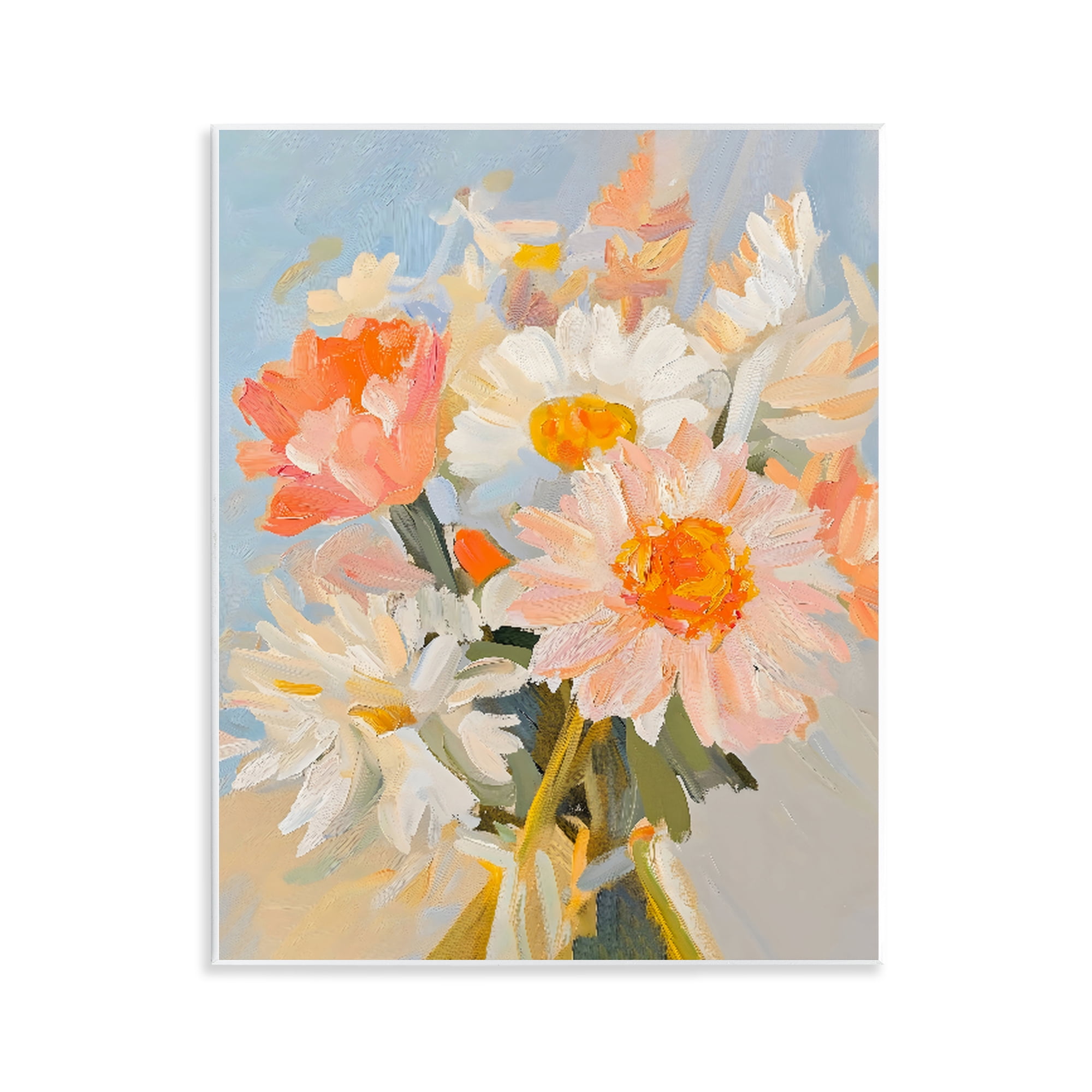Stupell Industries Orange Spring Floral Bouquet Wall Plaque Art, design by The Prints Vibe