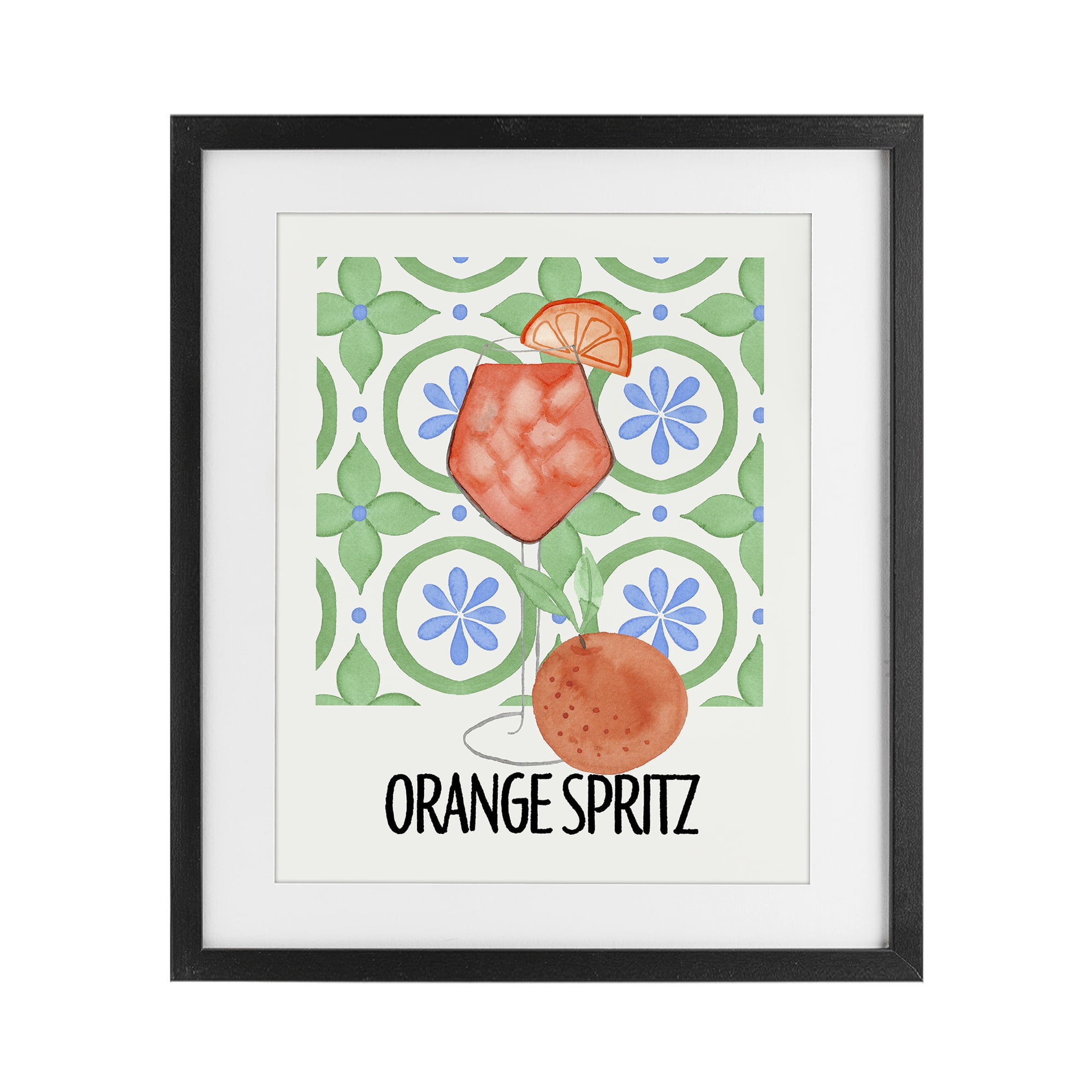 Stupell Industries Orange Spritz On My Mind Black Framed Print Under Glass, design by Nina Jacobs