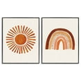 thumbnail image 1 of Stupell Industries Orange Sun Patterned Rainbow Boho Children's Drawing,11 x 14, Design by Heather McLaughlin, 1 of 5