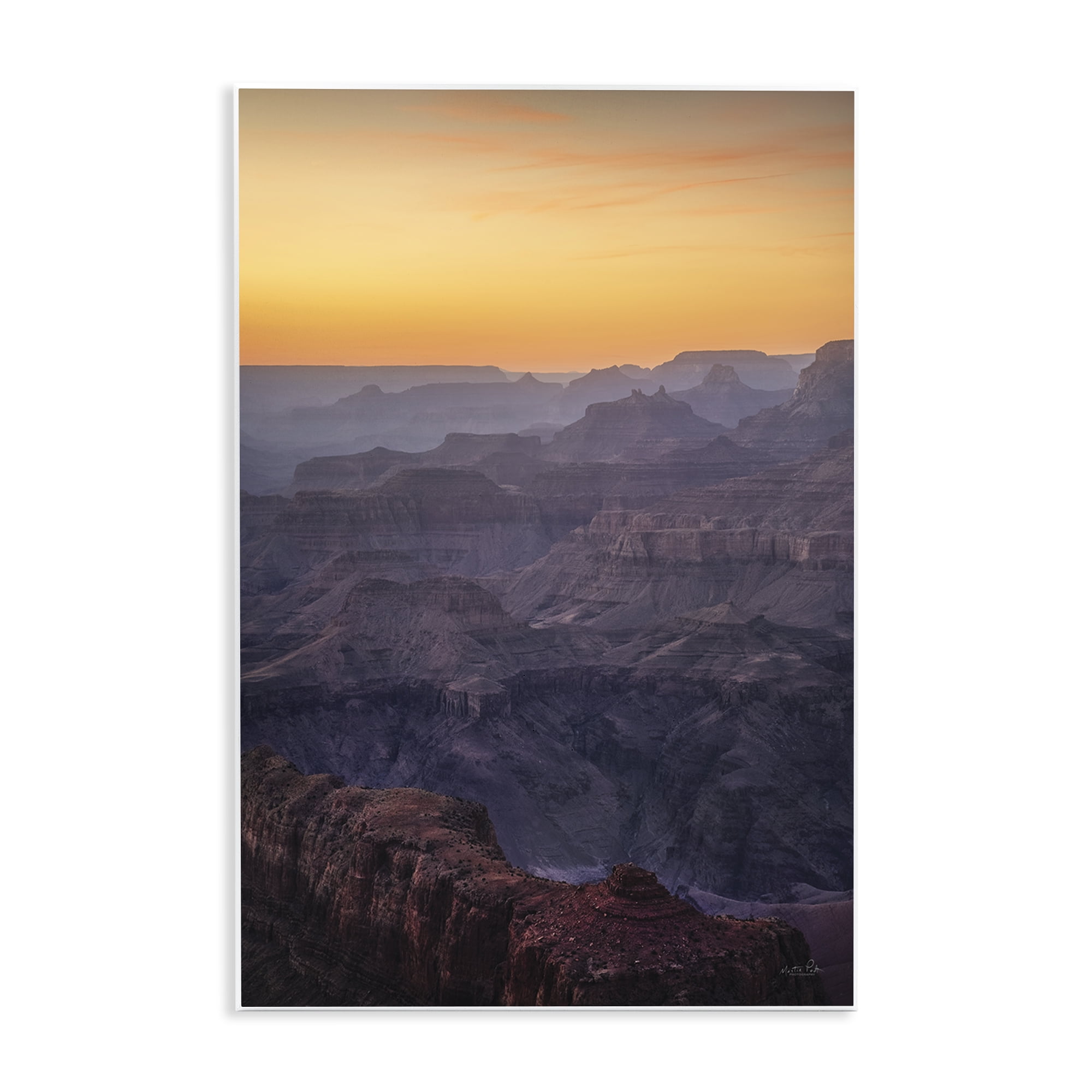 Stupell Industries Orange Sunset Canyon Landscape & Nature Photography Unframed Art Print Wall Art, 10 x 15