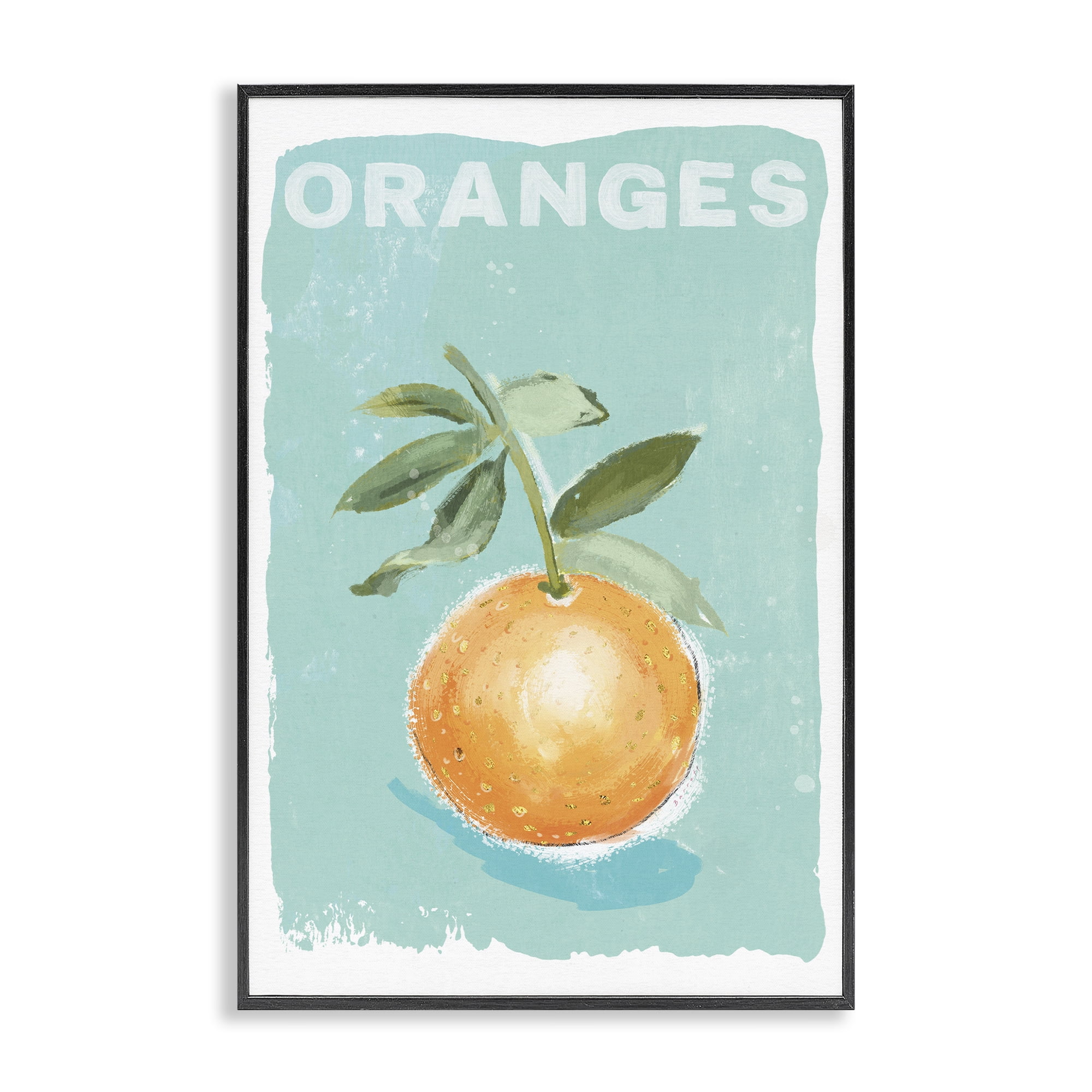 Stupell Industries Orange Twist Motif Black Framed Giclee Art, design by Chad Barrett