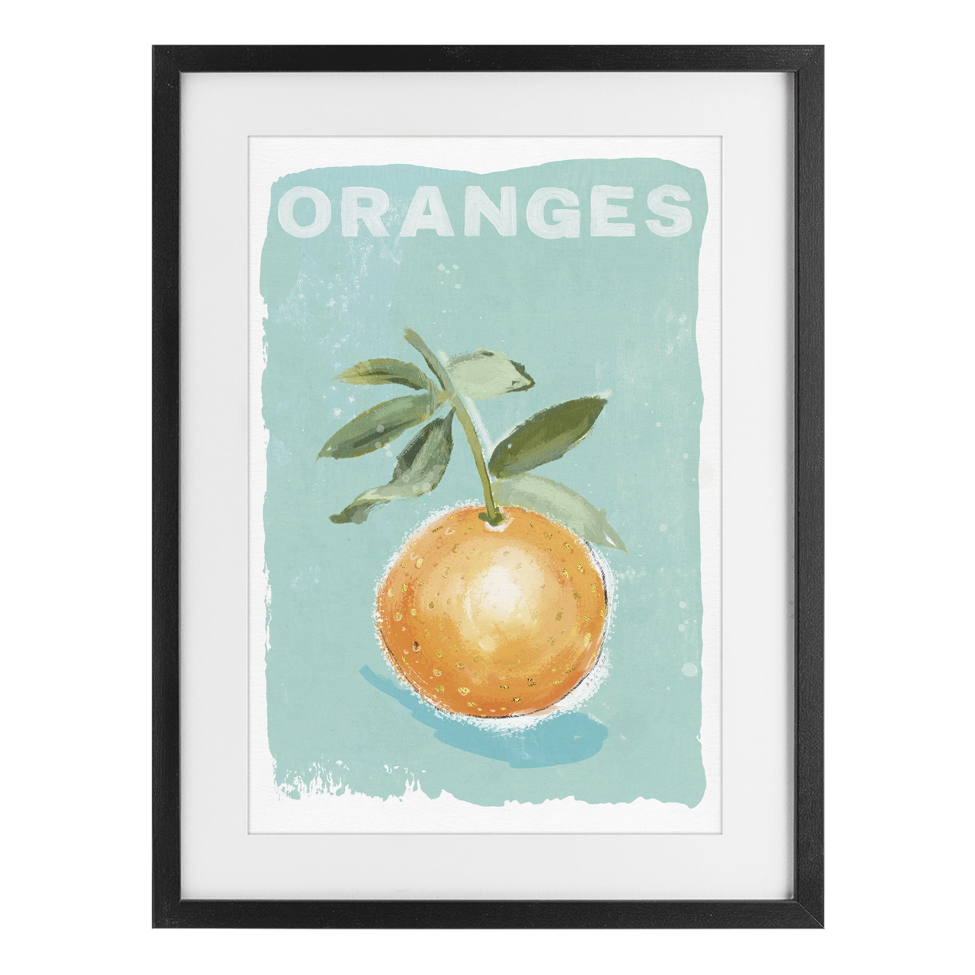 Stupell Industries Orange Twist Motif Black Framed Print Under Glass, design by Chad Barrett