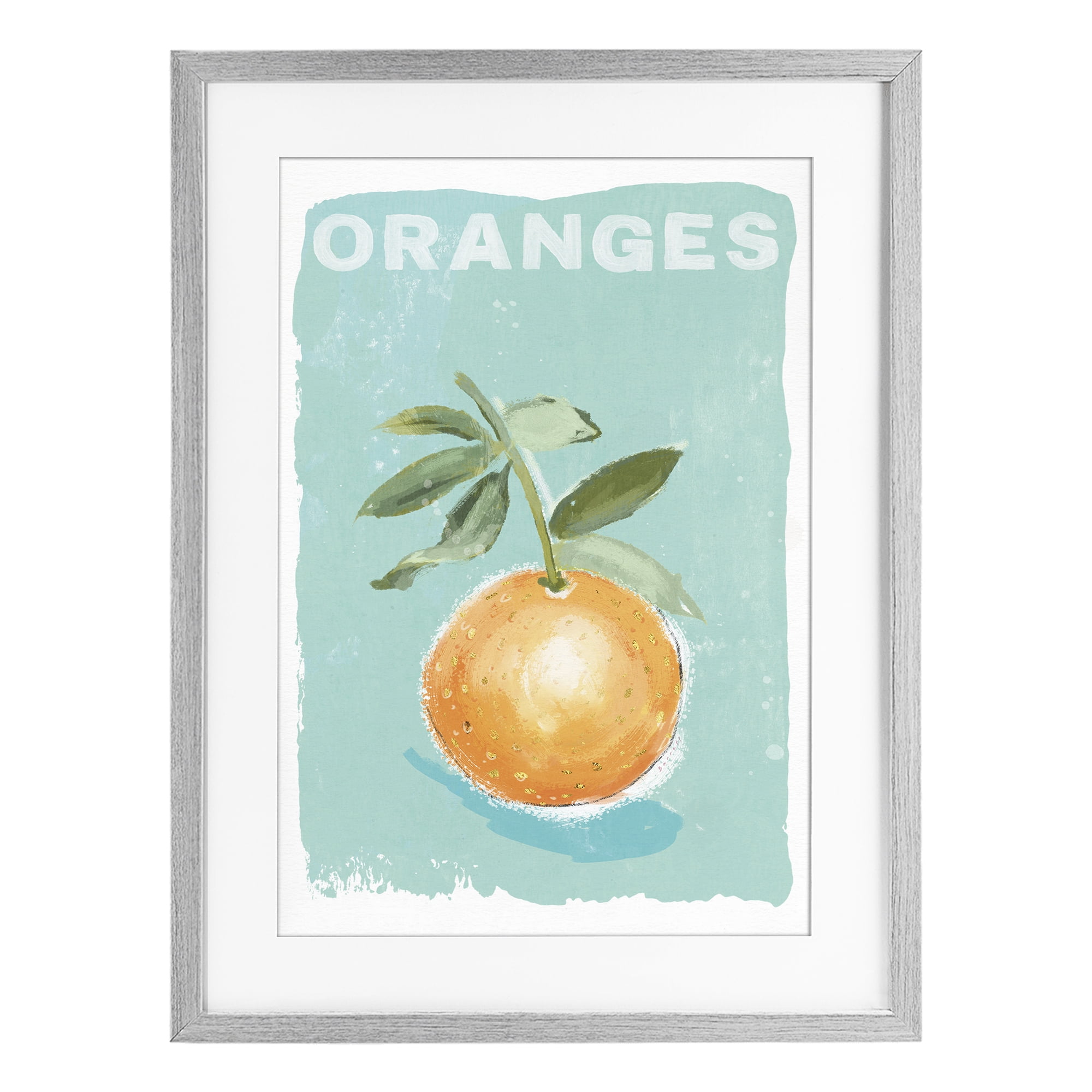 Stupell Industries Orange Twist Motif Gray Framed Print Under Glass, design by Chad Barrett