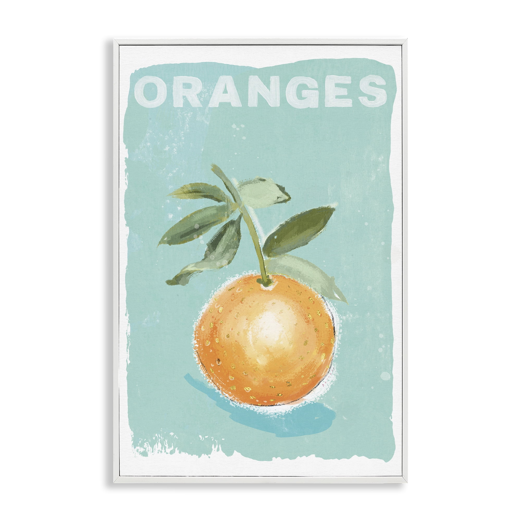 Stupell Industries Orange Twist Motif White Framed Giclee Art, design by Chad Barrett