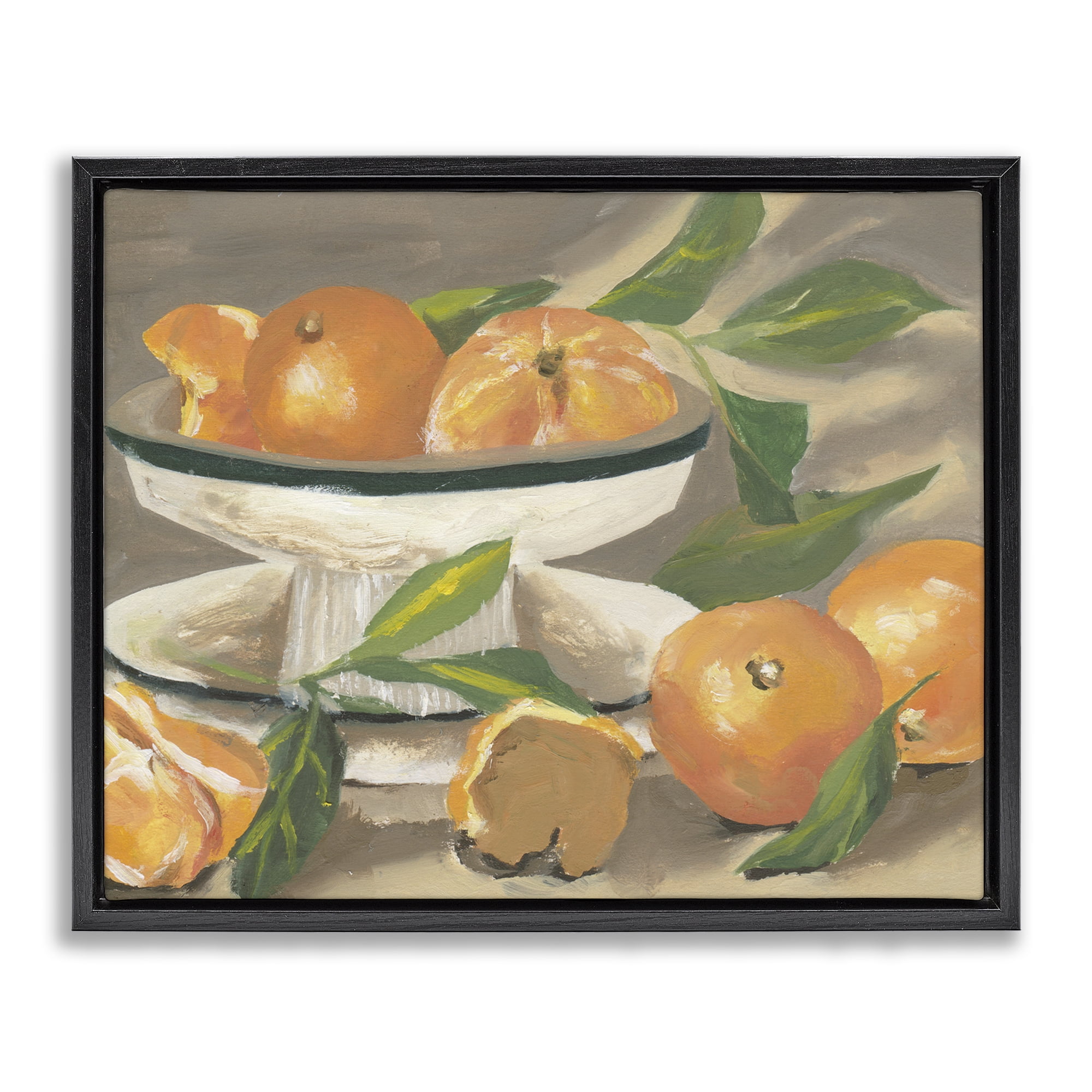 Stupell Industries Oranges in Stillness Black Framed Floater Canvas Wall Art, design by Melissa Wang