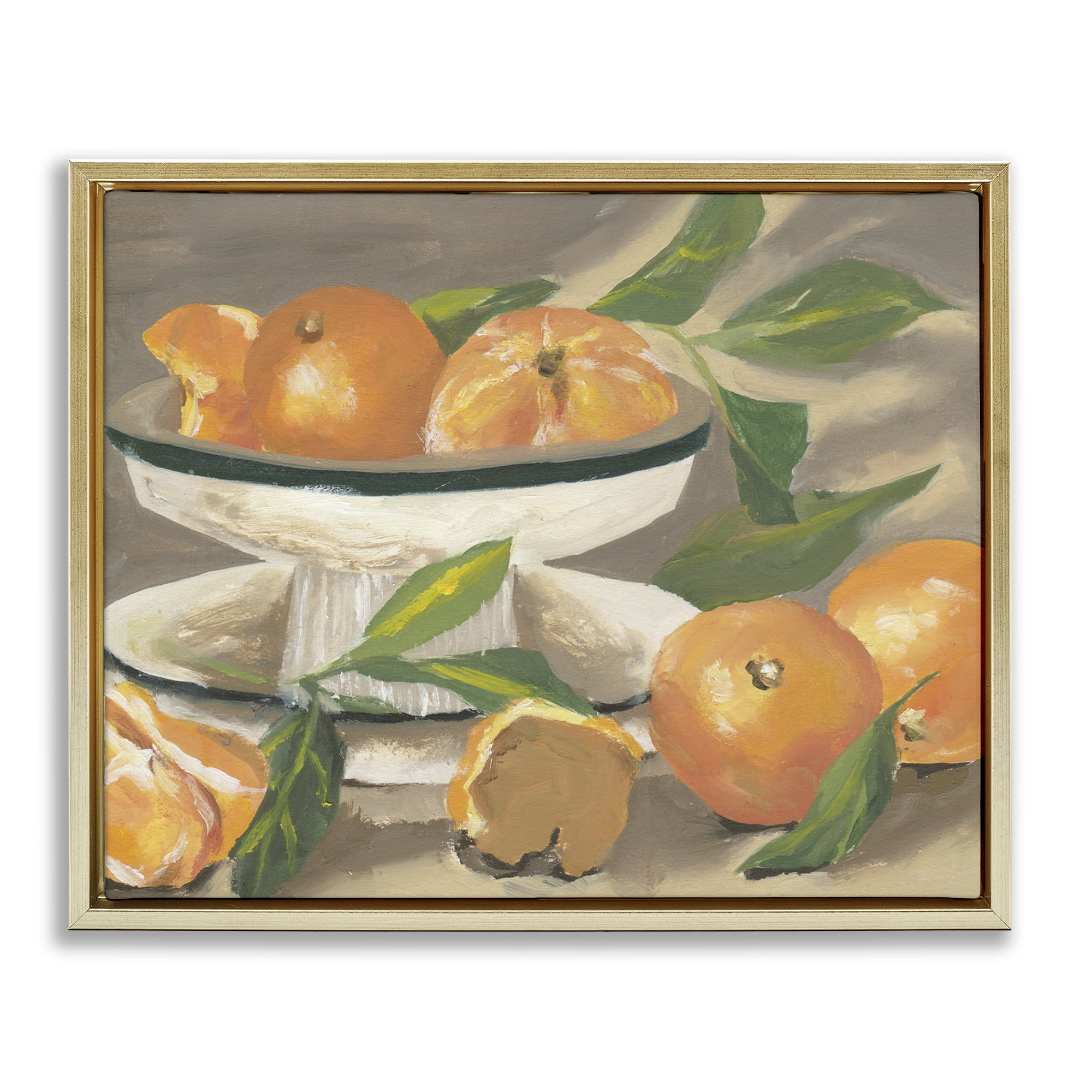 Stupell Industries Oranges in Stillness Gold Framed Floater Canvas Wall Art, design by Melissa Wang