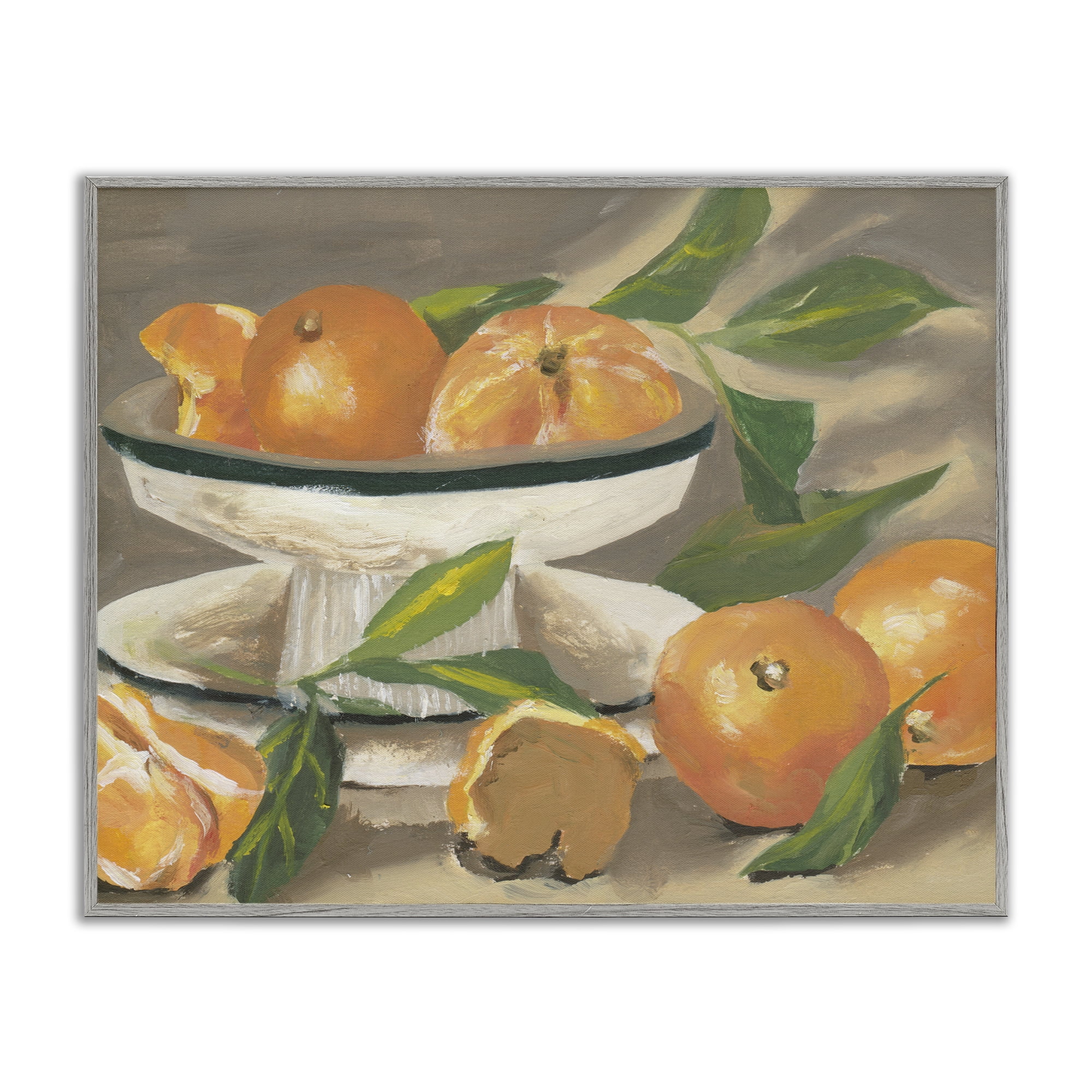 Stupell Industries Oranges in Stillness Gray Framed Giclee Art, design by Melissa Wang