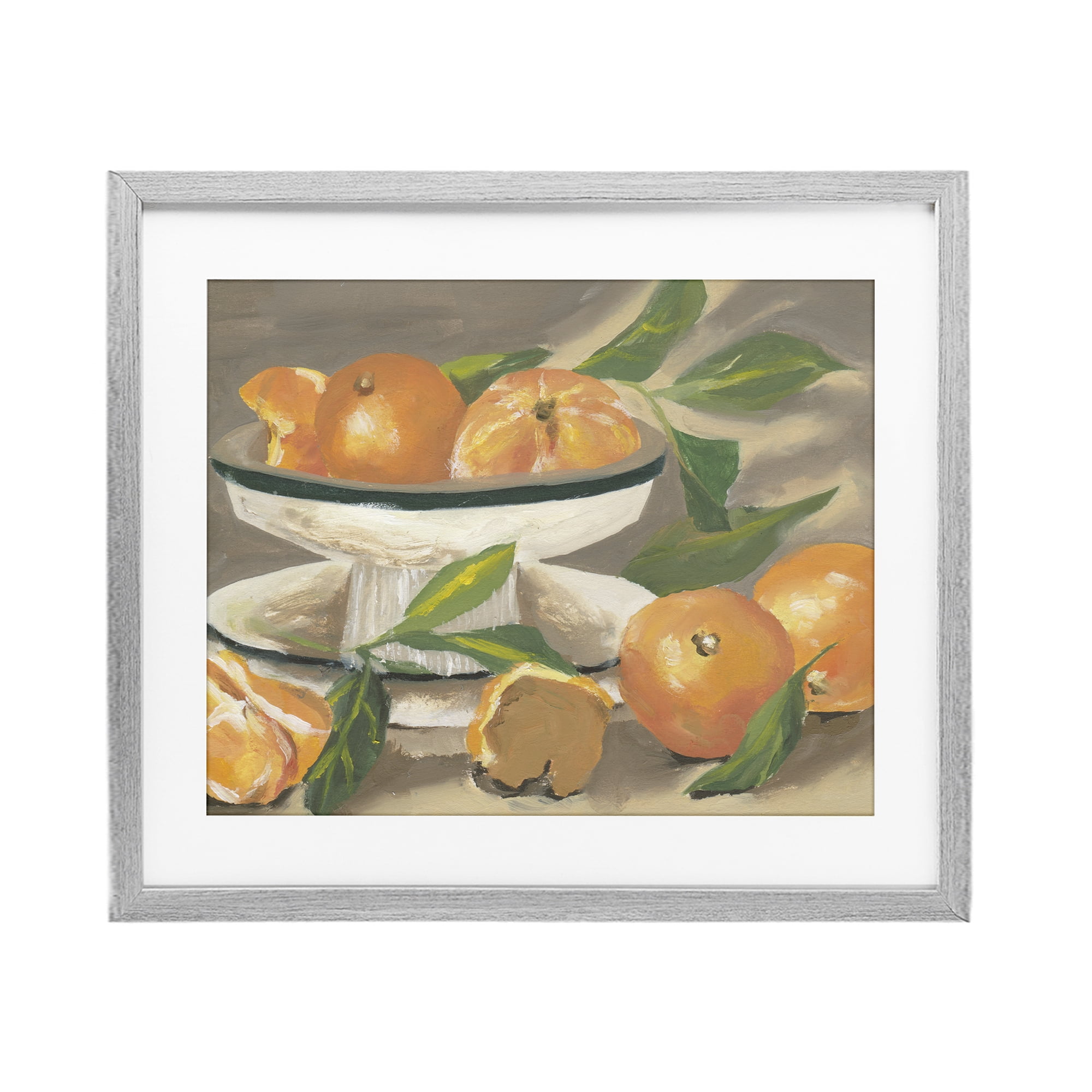 Stupell Industries Oranges in Stillness Gray Framed Print Under Glass, design by Melissa Wang