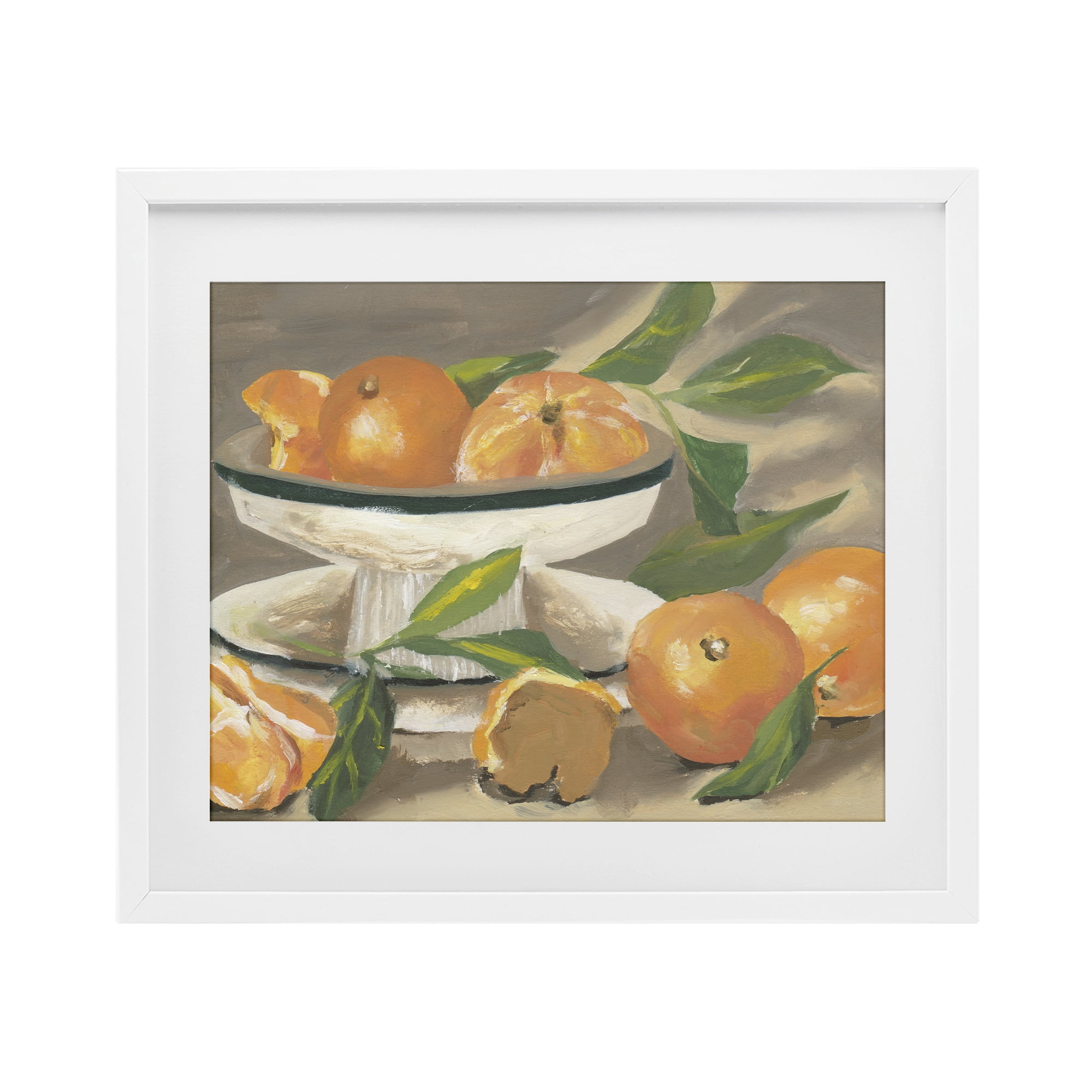 Stupell Industries Oranges in Stillness White Framed Print Under Glass, design by Melissa Wang