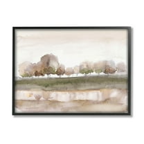 Stupell Industries Orchard Landscape Watercolor Scene Painting Black Framed Art Print Wall Art, Design by Nan