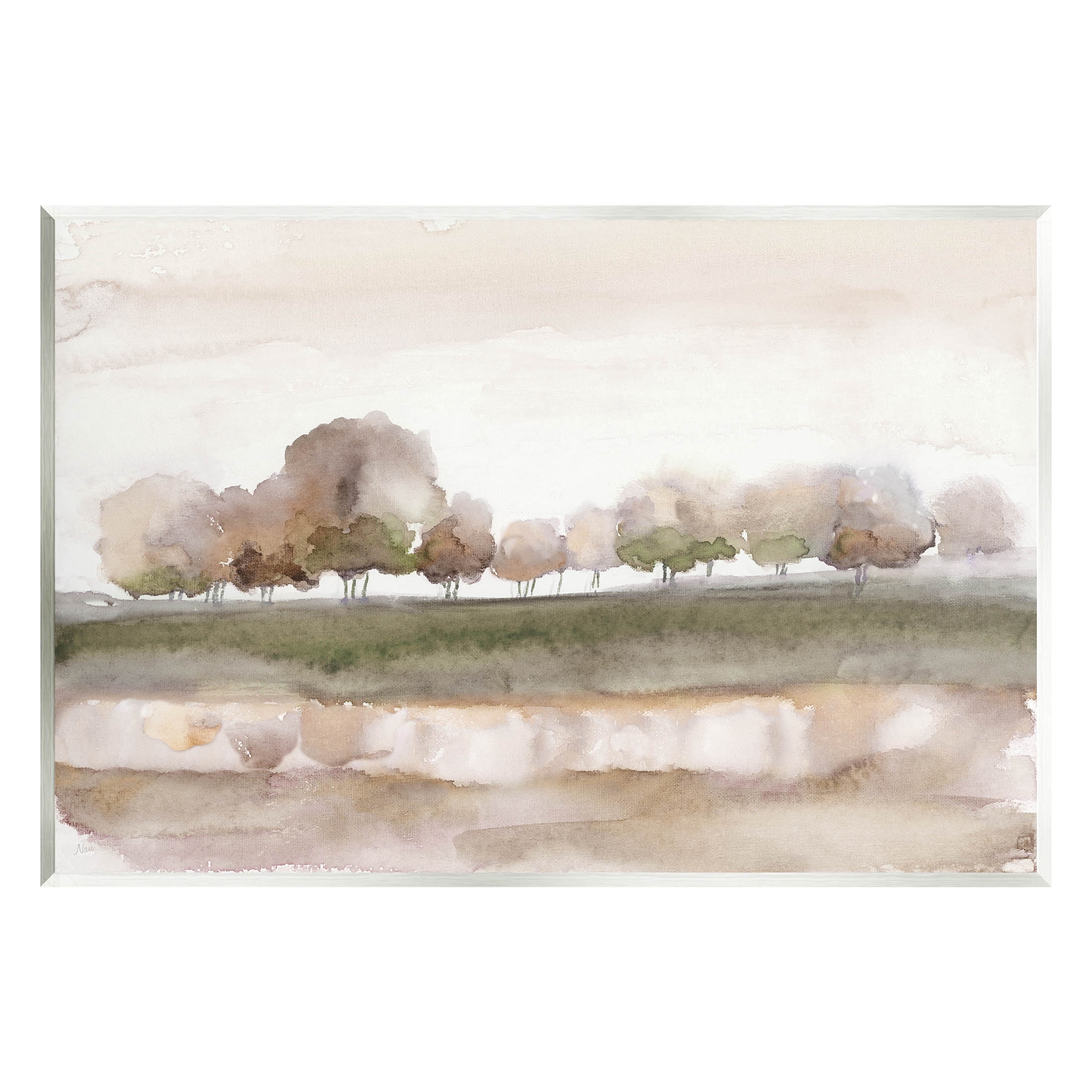 Stupell Industries Orchard Landscape Watercolor Scene Painting Unframed Art Print Wall Art, Design by Nan