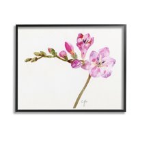 Stupell Industries Orchid Flower Sprig Botanical & Floral Painting Black Framed Art Print Wall Art, 14 x 11