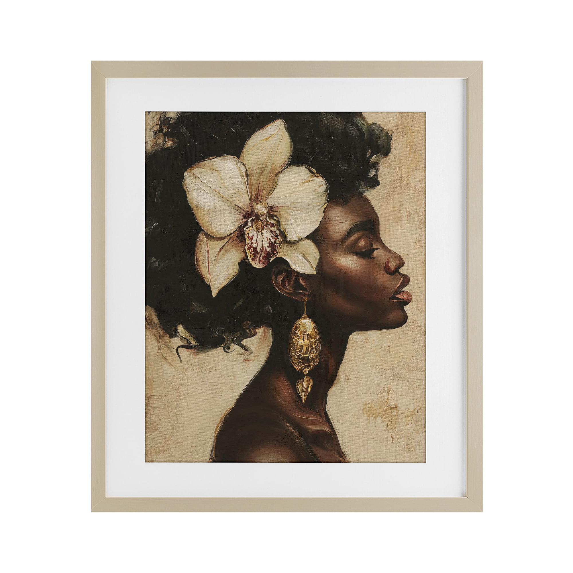 Stupell Industries Orchid Majesty Portrait Birch Framed Print Under Glass, design by Svetlana Aleynikova