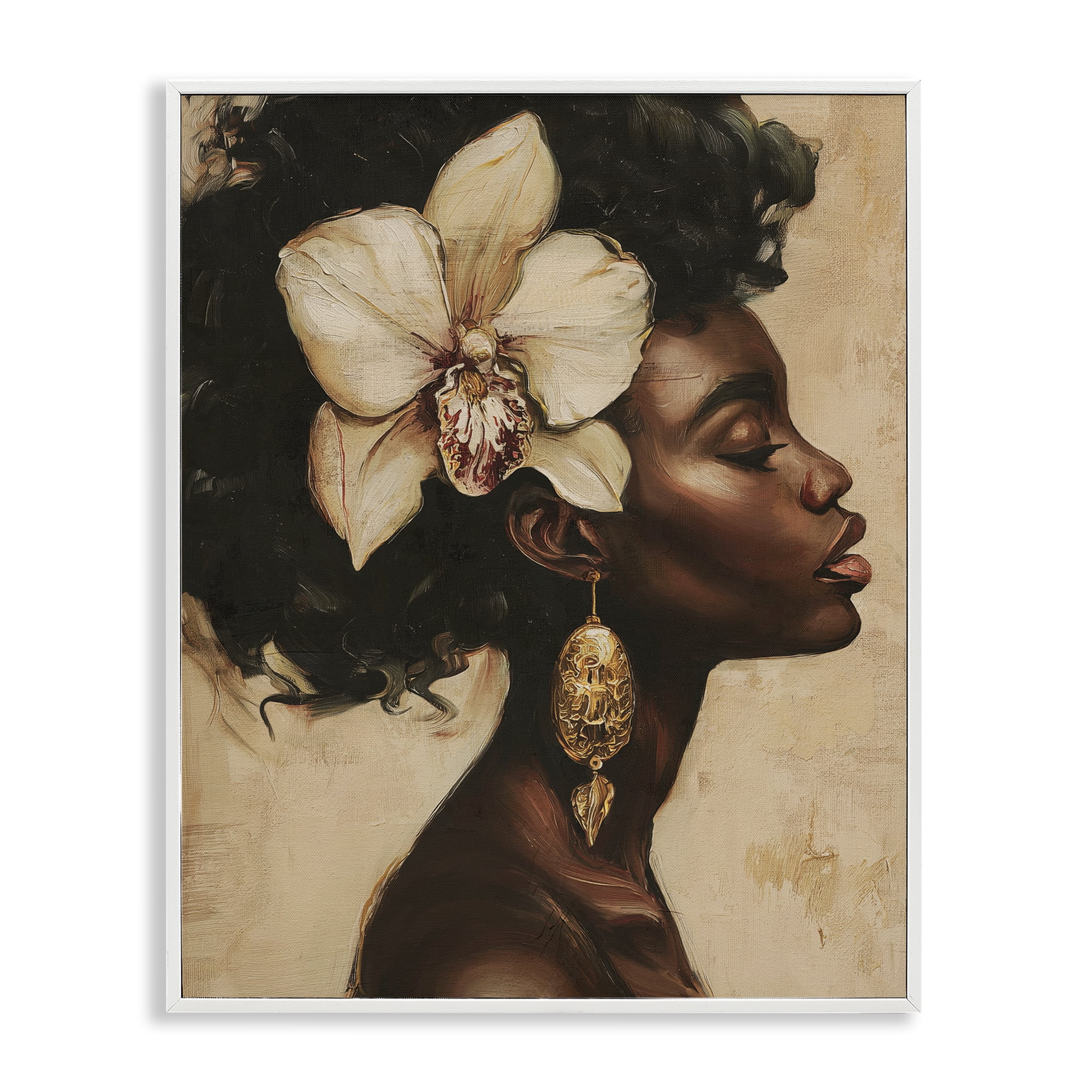 Stupell Industries Orchid Majesty Portrait White Framed Giclee Art, design by Svetlana Aleynikova