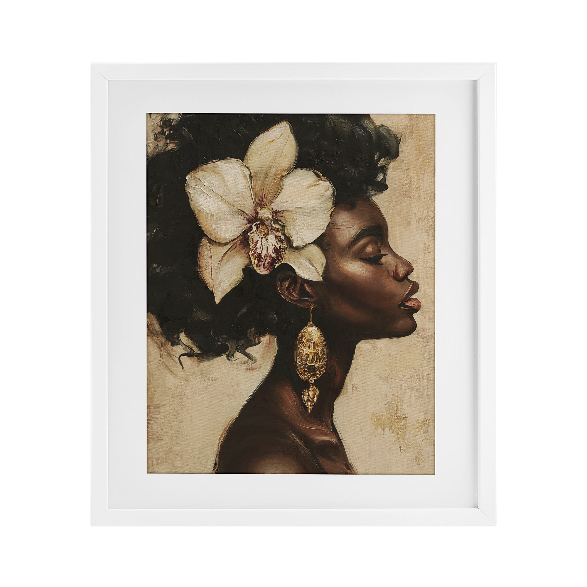 Stupell Industries Orchid Majesty Portrait White Framed Print Under Glass, design by Svetlana Aleynikova