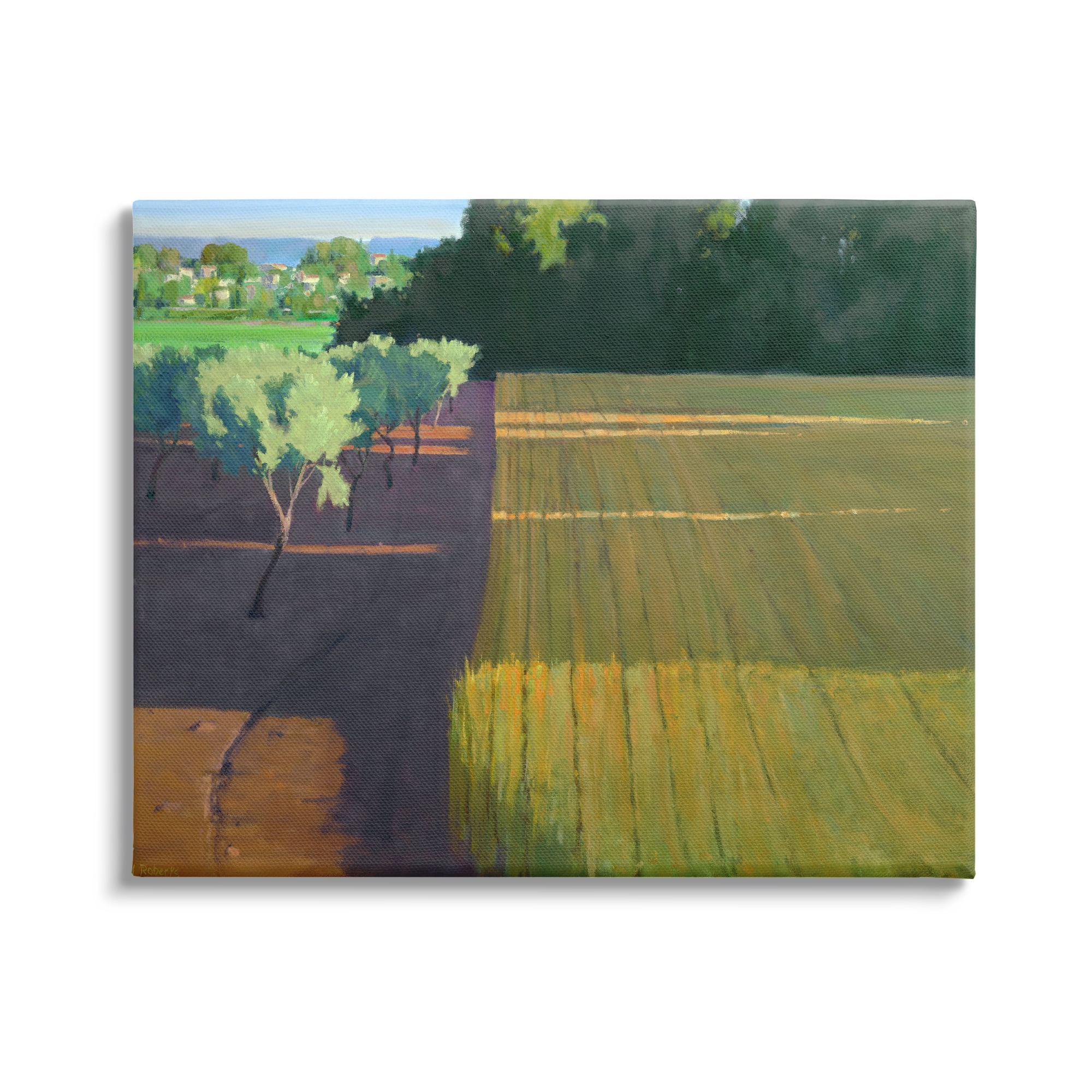 Stupell Industries Orderly Orchard Farm Land Vast Grassland Field Graphic Art Gallery Wrapped Canvas Print Wall Art, Design by Ian Roberts