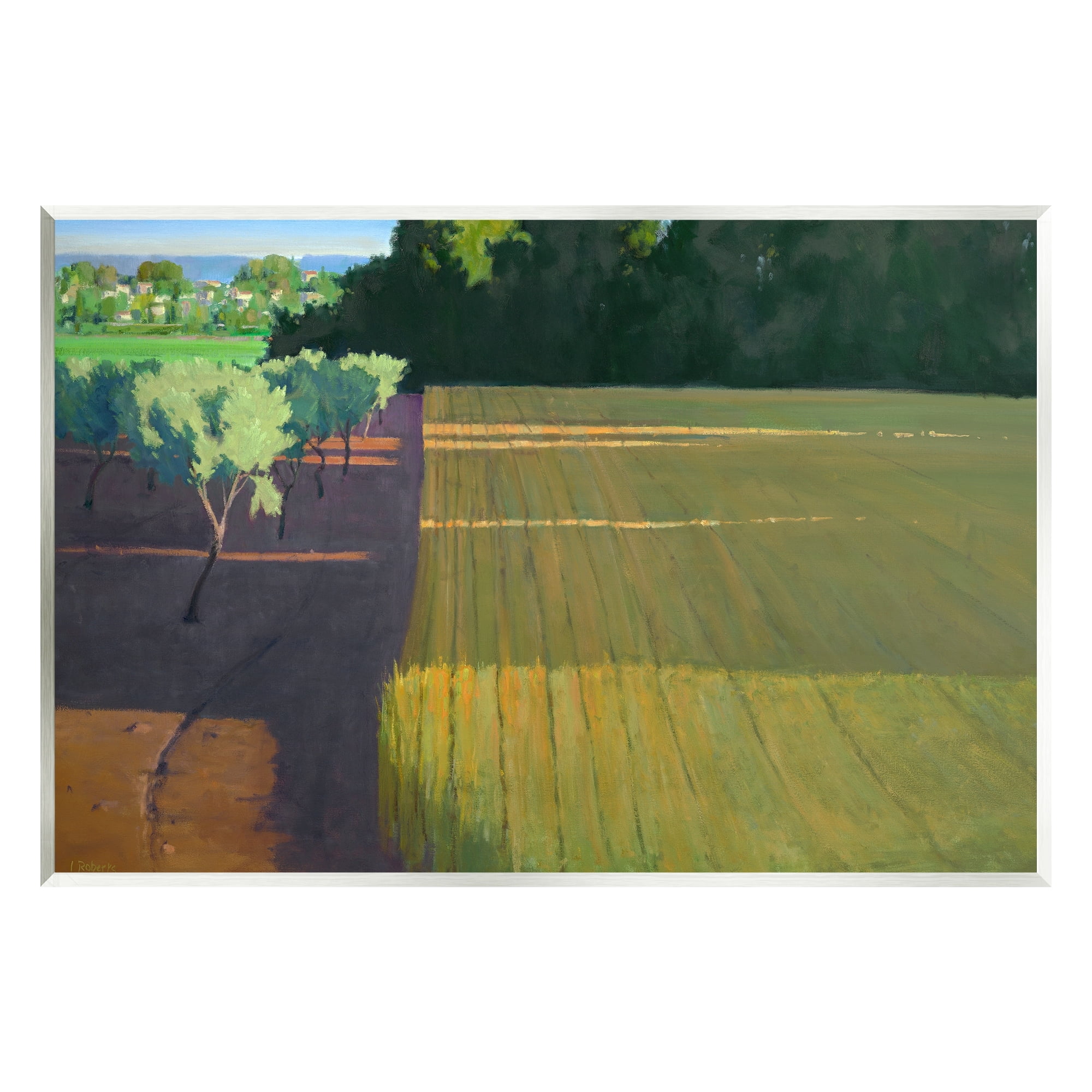 Stupell Industries Orderly Orchard Farm Land Vast Grassland Field Graphic Art Unframed Art Print Wall Art, Design by Ian Roberts