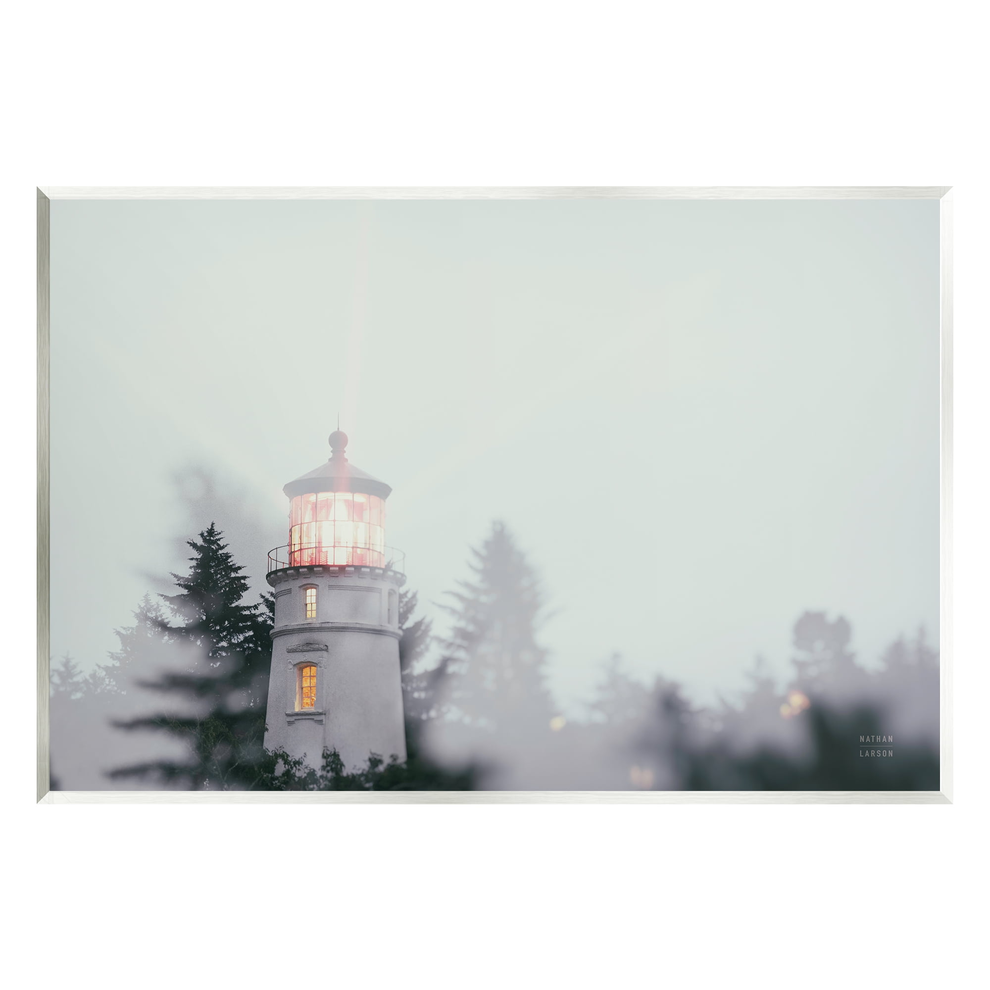 Stupell Industries Oregon Coast Lighthouse Travel & Places Painting Unframed Art Print Wall Art, 19 x 13