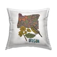 thumbnail image 1 of Stupell Industries Oregon State Flower Patterned Bird Square Decorative Printed Throw Pillow, 18 x 18,, 1 of 4