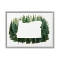thumbnail image 1 of Stupell Industries Oregon State Outline Green Pine Tree Forest Town & City Painting Gray Framed Art Print Wall Art, 11 x 14, 1 of 7