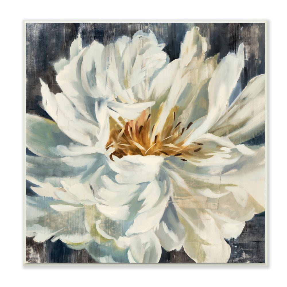 Stupell Industries Organic Blooming White Petals with Rustic Charm Designed by Third and Wall