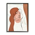 thumbnail image 1 of Stupell Industries Organic Female Portrait Abstract Linework Black Framed by Ziwei Li, 1 of 5